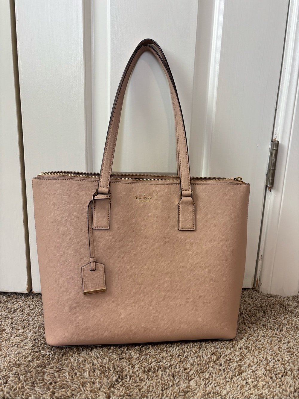 Kate Spade Pale Pink Saffiano Leather Tote - Picture 1 of 5